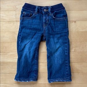Fleece-lined Pull on Jeans